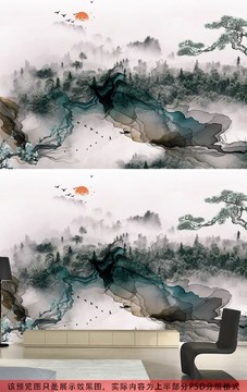 新中式背景墻