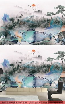 新中式背景墻