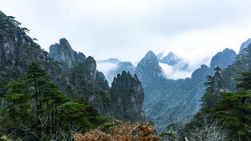 黄山云海奇石