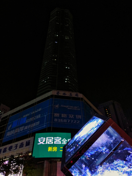 华强北赛格电子市场夜色风景