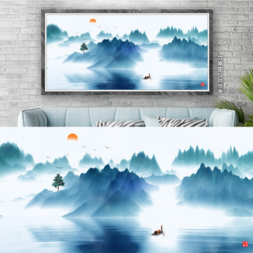 新中式創(chuàng)意山水裝飾畫