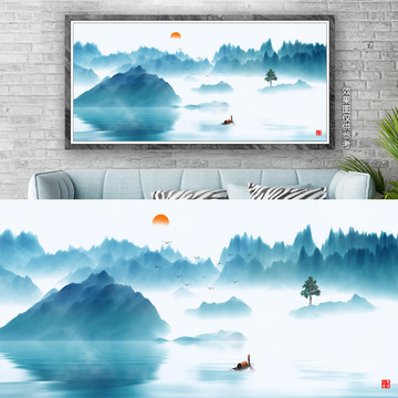 新中式古典屏風(fēng)畫(huà)