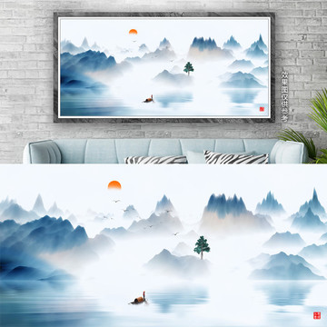 水墨山水國畫