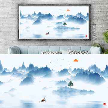 簡(jiǎn)約山水裝飾畫