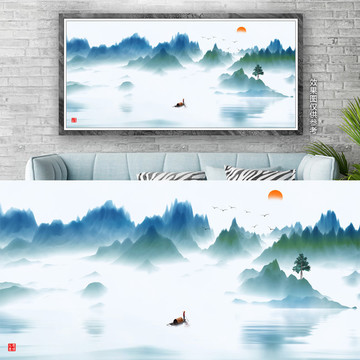 抽象意境水墨畫