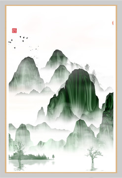 水墨無(wú)框畫