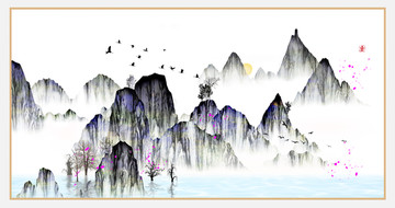山水水墨畫