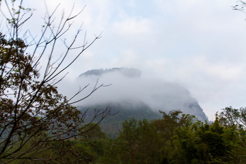 福建武夷山风景区大王峰云雾风光