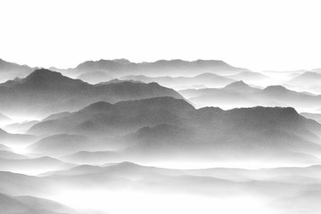 水墨遠(yuǎn)山