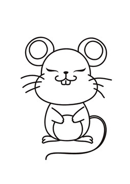十二生肖之吉祥鼠簡(jiǎn)筆畫(huà)