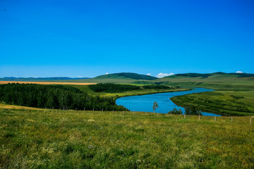 中俄边境额尔古纳河
