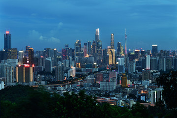 广州白云山城市风光夜景