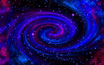 蓝色漩涡星空星系