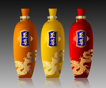 龍紋酒瓶效果圖