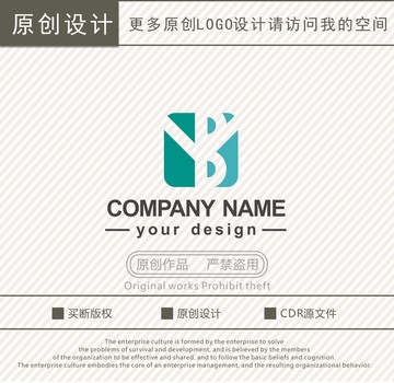 YB字母BY字母logo