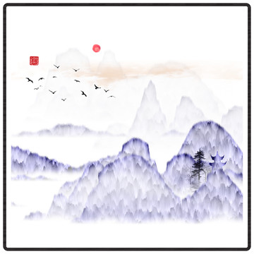 水墨無框畫