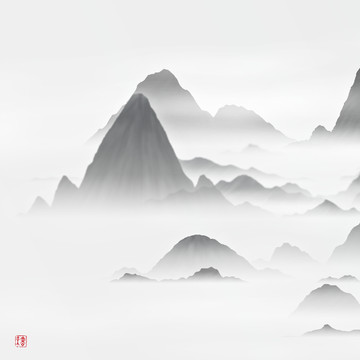 山水壁畫