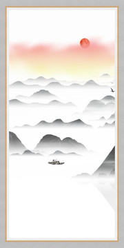 云霧山水畫