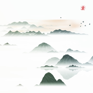 禪意山水畫