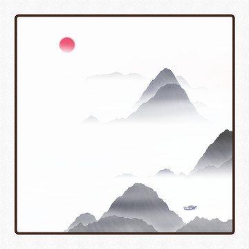 山水壁畫