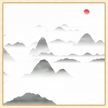 山水壁畫