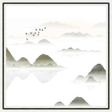 公司素雅裝飾畫(huà)墨韻水墨畫(huà)