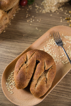 燕麦杂粮营养欧包烘焙面包