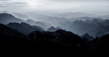 水墨远山背景