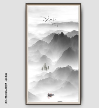 新中式水墨山水畫