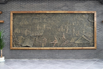 古代百业浮雕壁画