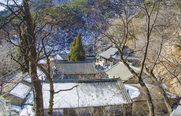 千山祖越寺建筑群俯视图