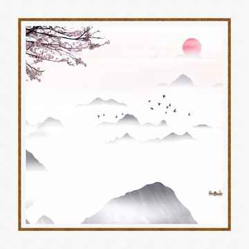 山水裝飾畫