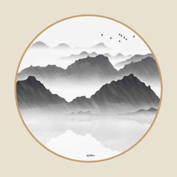 山水裝飾畫(huà)