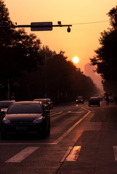 长治早晨的太阳