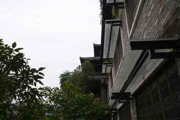 小鎮建筑風景古鎮店鋪
