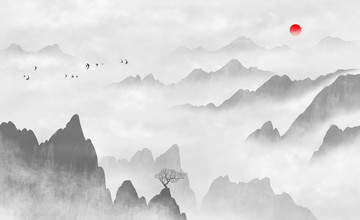 抽象意境水墨
