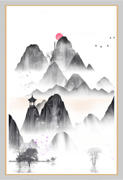 水墨裝飾畫設(shè)計