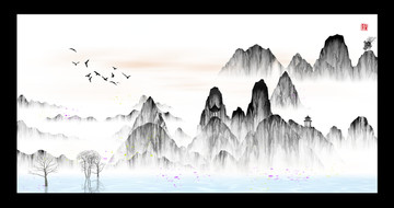 水墨裝飾畫(huà)設(shè)計(jì)