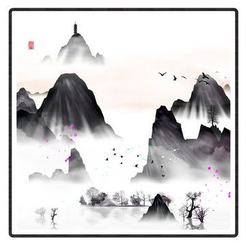 水墨國畫無框畫