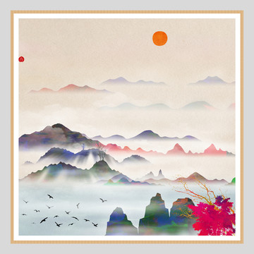 水墨無框畫