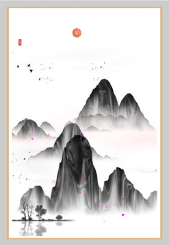水墨無框畫