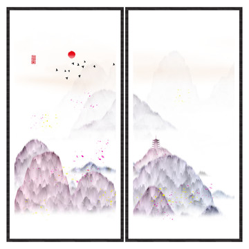 水墨無(wú)框畫