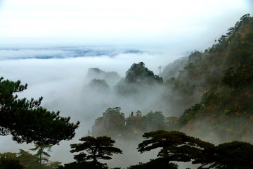 雾漫群山