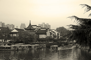 老南京黑白风光图片