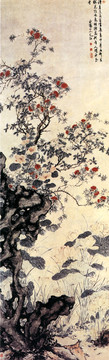 陳淳溽暑花卉圖