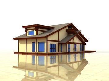 景区房子模型