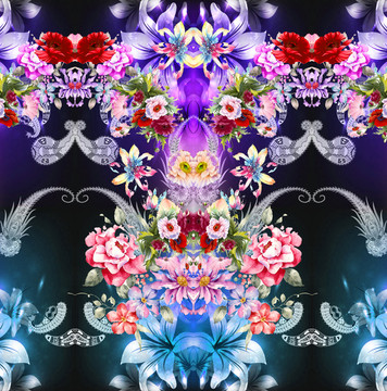 花朵幻彩定位
