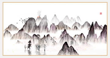 墨韻山水畫