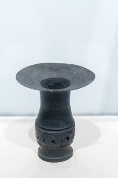山東博物館展品蛋殼黑陶杯