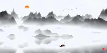 意境山水裝飾畫
